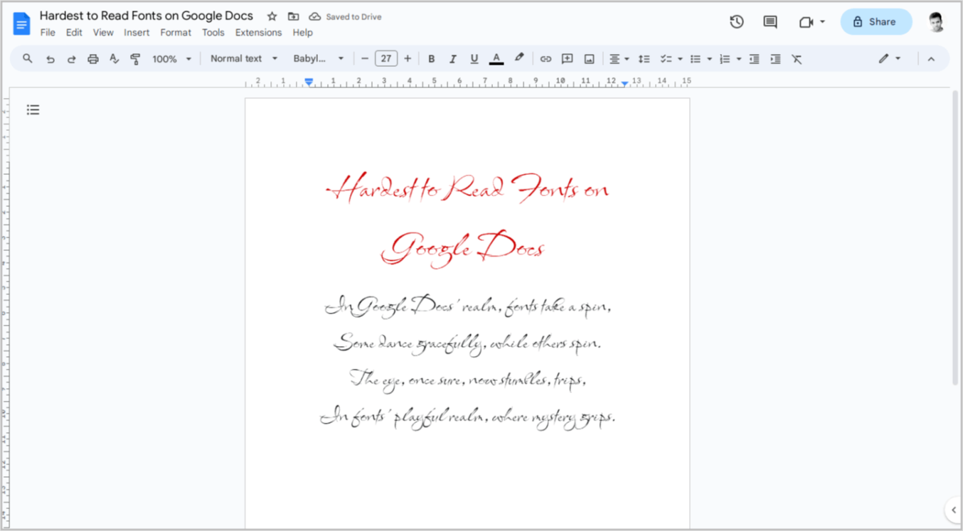 hardest-to-read-fonts-on-google-docs