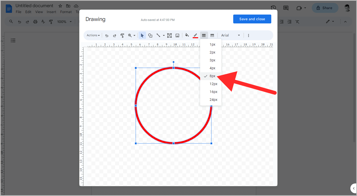 How to Circle a Word in Google Docs