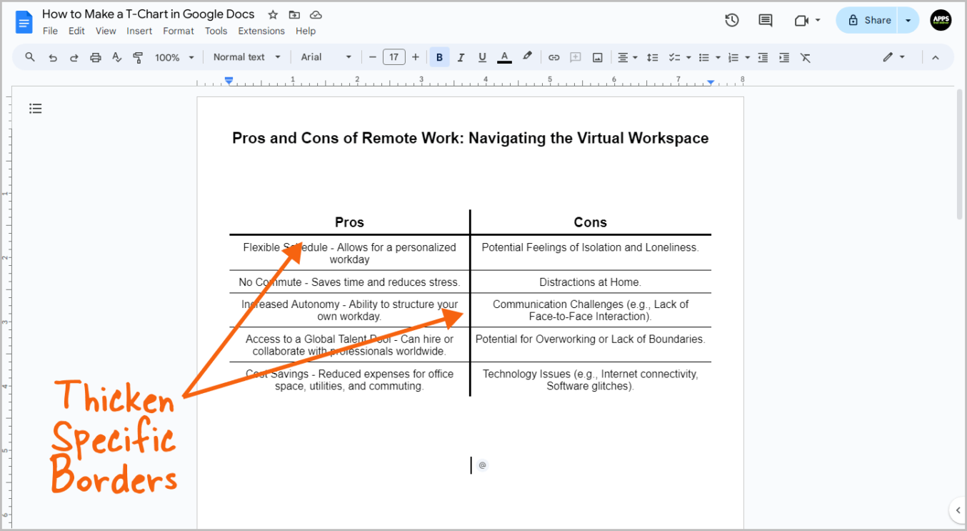 How To Make A T Chart In Google Docs 4 Free Templates   How To Make A T Chart In Google Docs Step 6 1354x743 