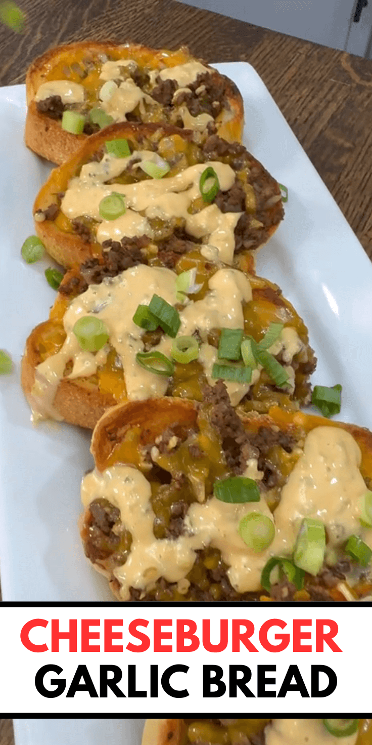 Cheeseburger Garlic Bread