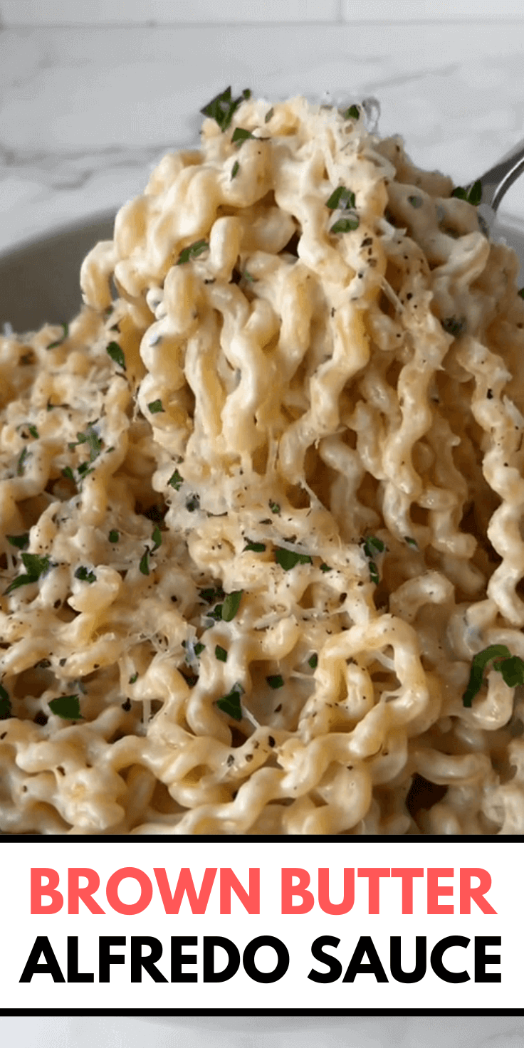 Brown Butter Alfredo Sauce with Fusilli Lunghi Pasta