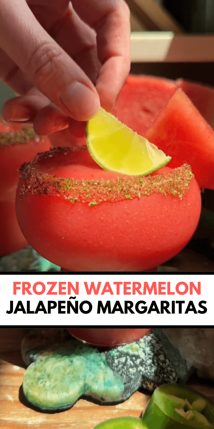 Frozen Watermelon Jalapeño Margaritas