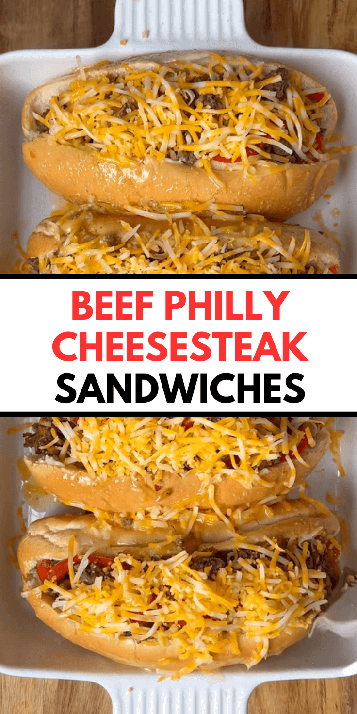 Ground Beef Philly Cheesesteak Sandwiches