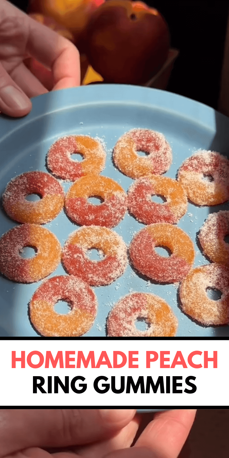 Homemade Peach Ring Gummies