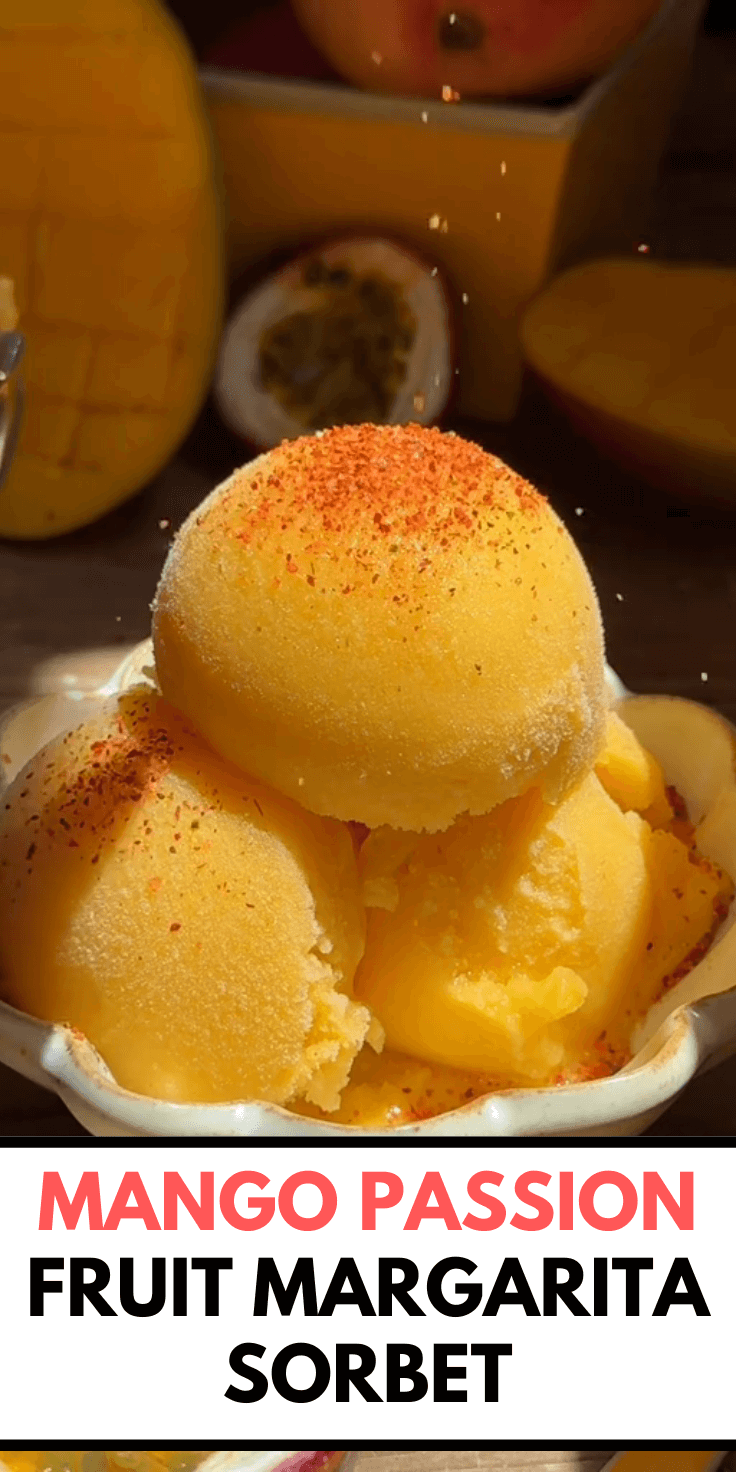 Mango Passion Fruit Margarita Sorbet