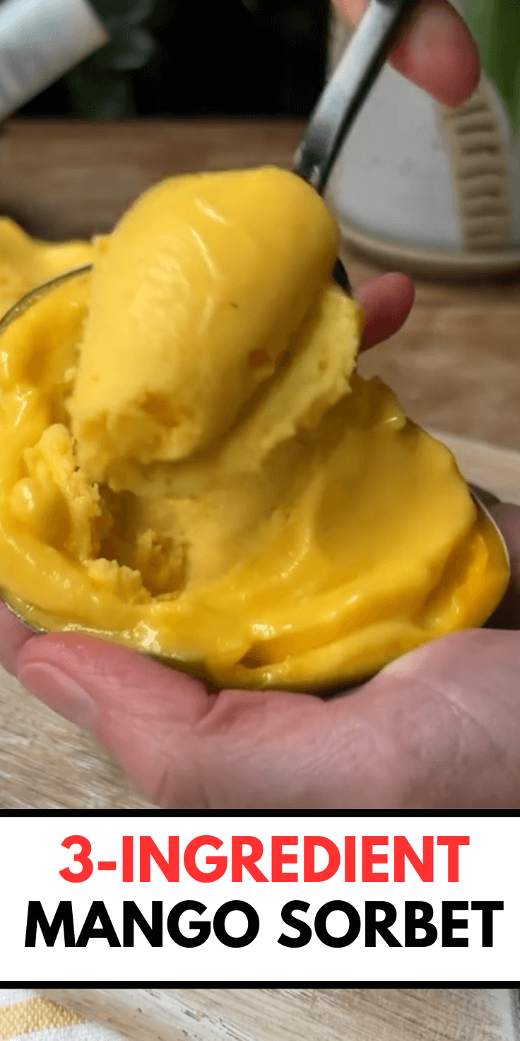 3-Ingredient Mango Sorbet