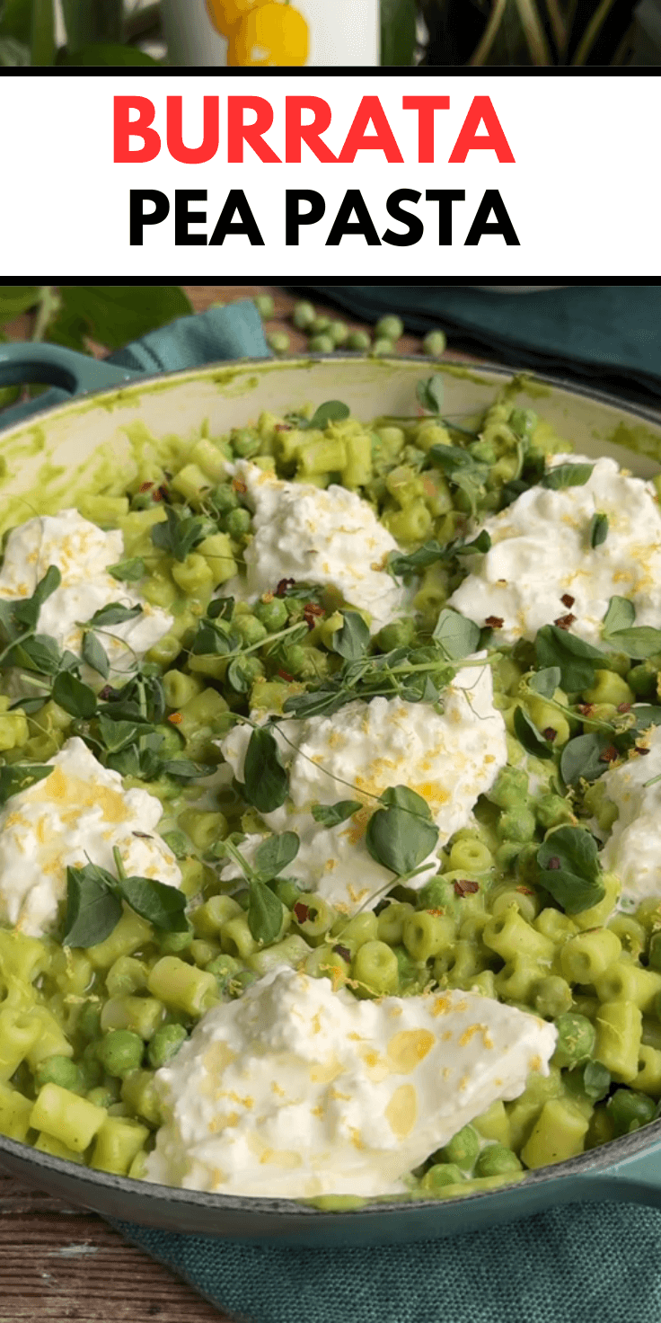 Creamy Burrata Pea Pasta