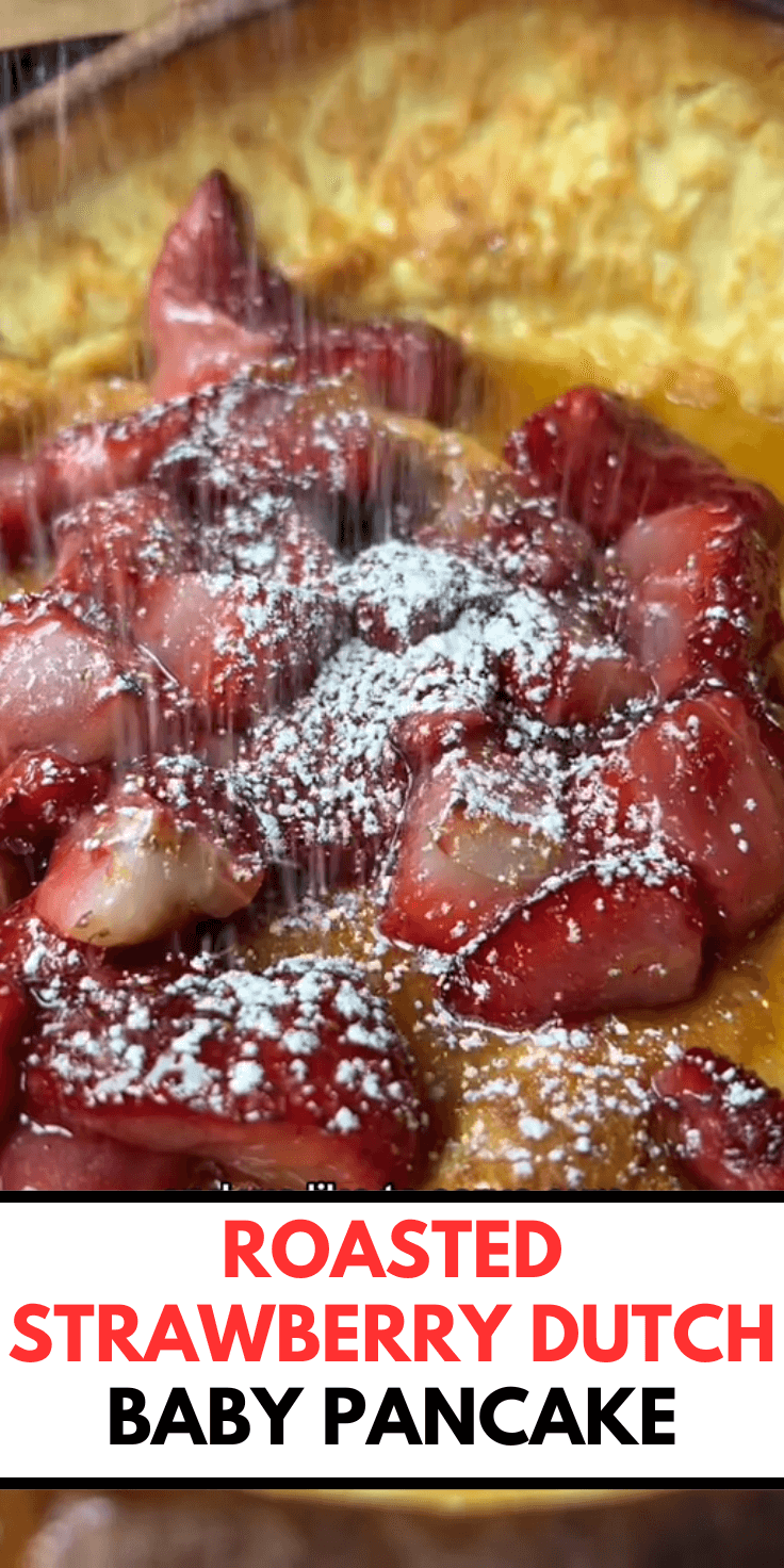 Roasted Strawberry Dutch Baby Pancake