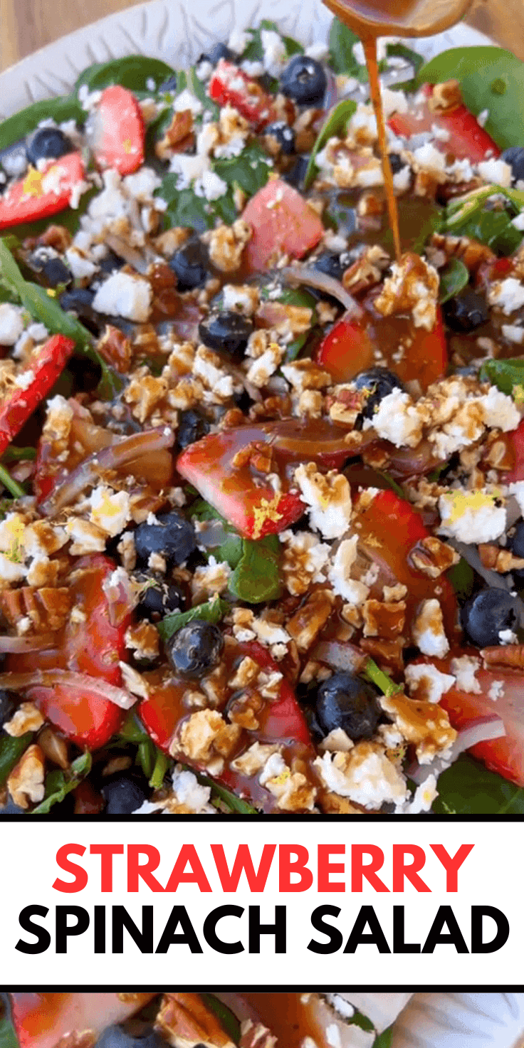 Strawberry Spinach Salad with Homemade Balsamic Vinaigrette