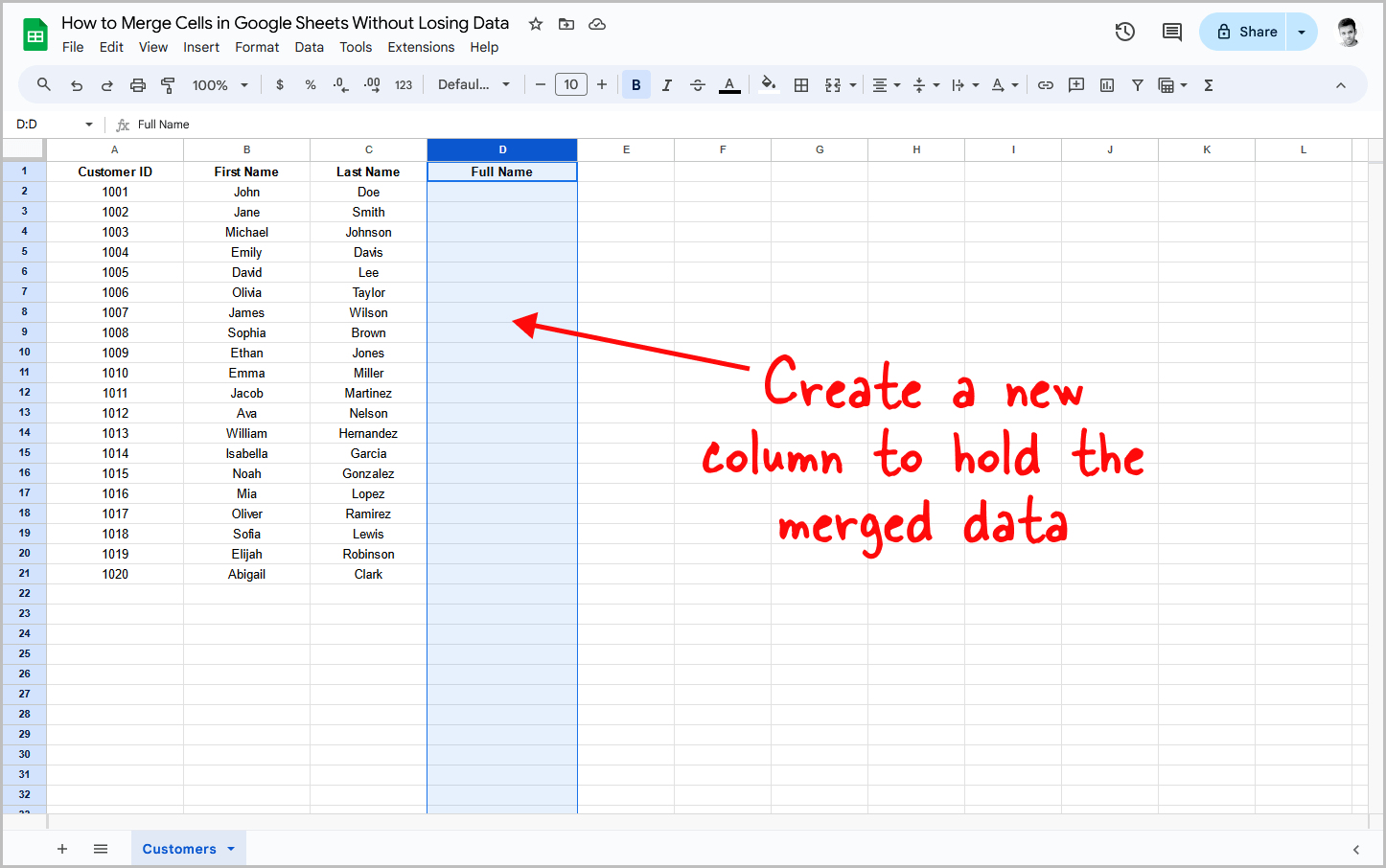 How to Merge Cells in Google Sheets Without Losing Data