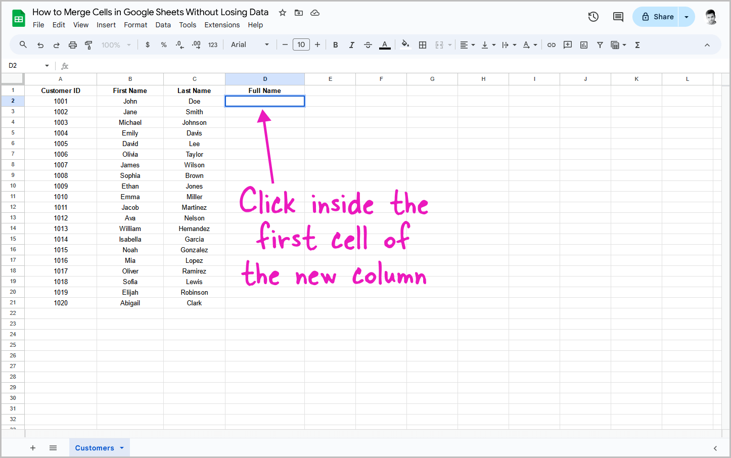 How to Merge Cells in Google Sheets Without Losing Data