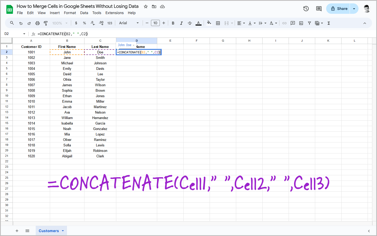 How to Merge Cells in Google Sheets Without Losing Data