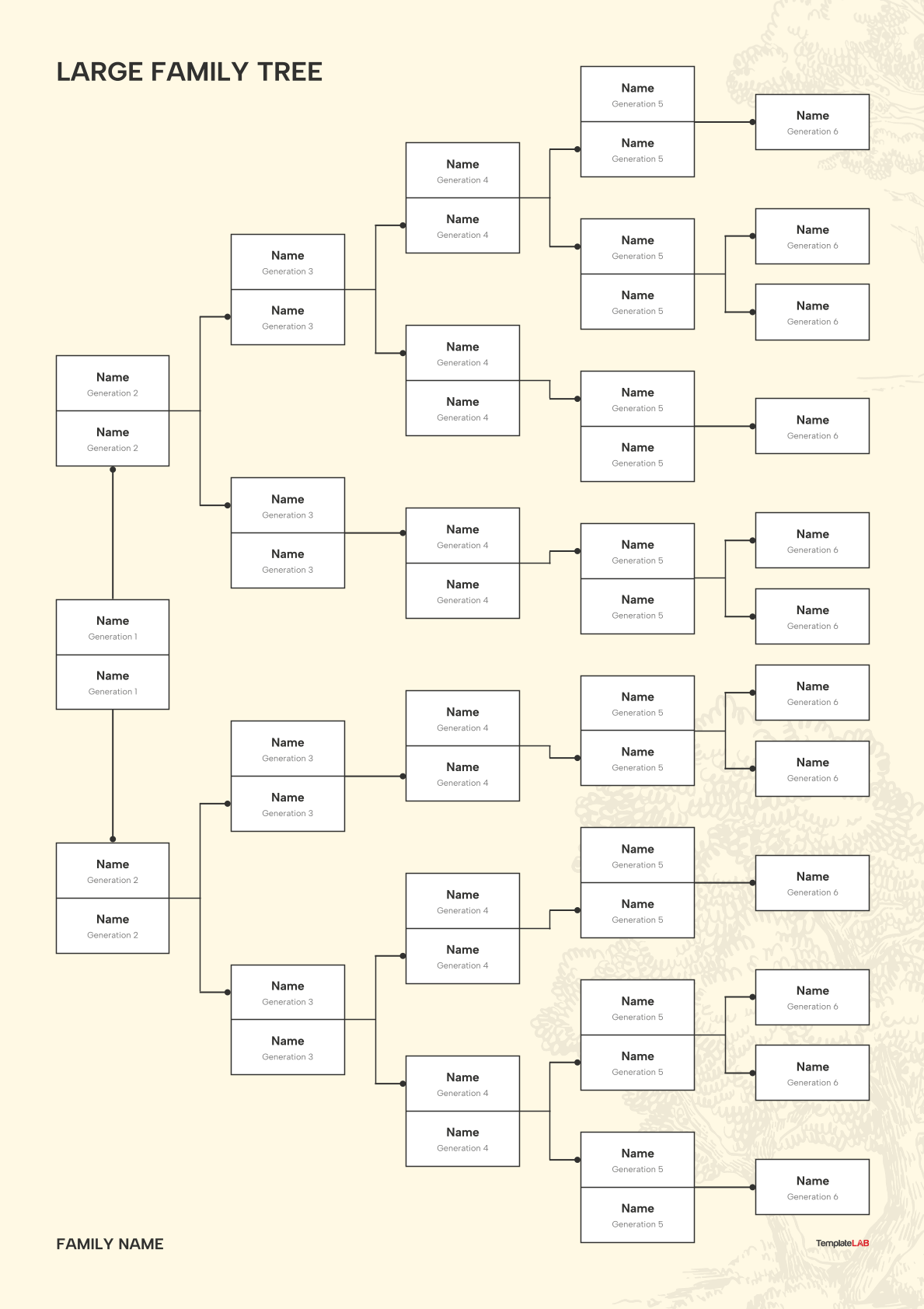 Large Family Tree Template