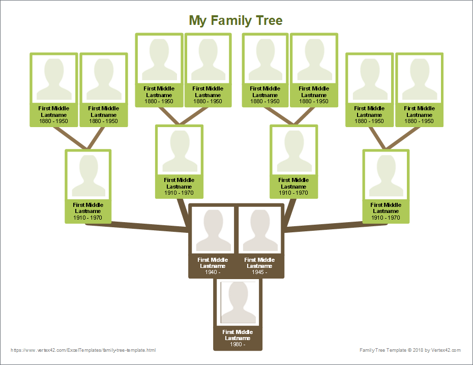 Family Tree Template with Photos