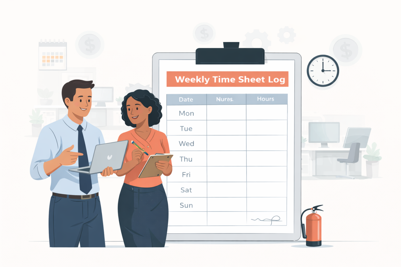Free Printable Weekly Employee Time Sheet Logs
