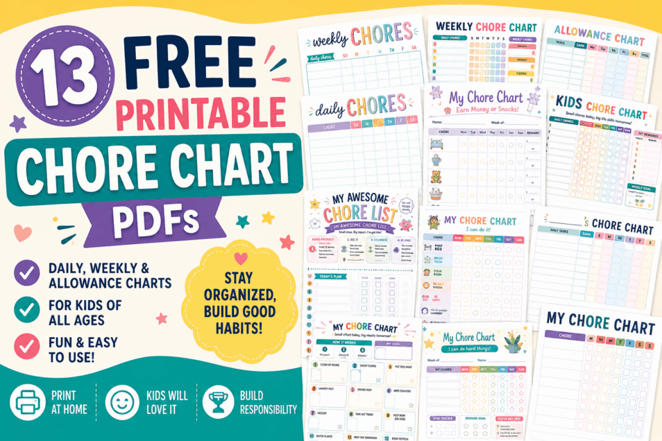 13 Free Printable Chore Chart PDFs