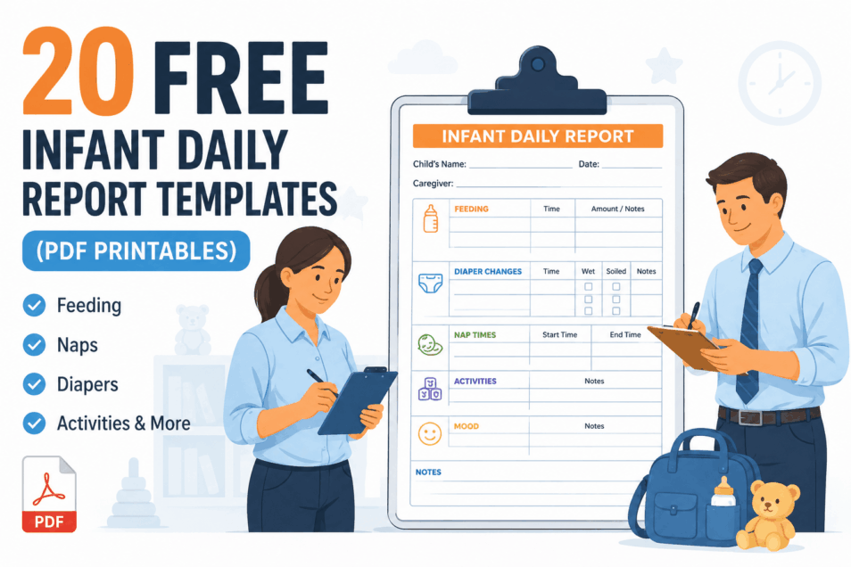 20 Free Infant Daily Report Templates