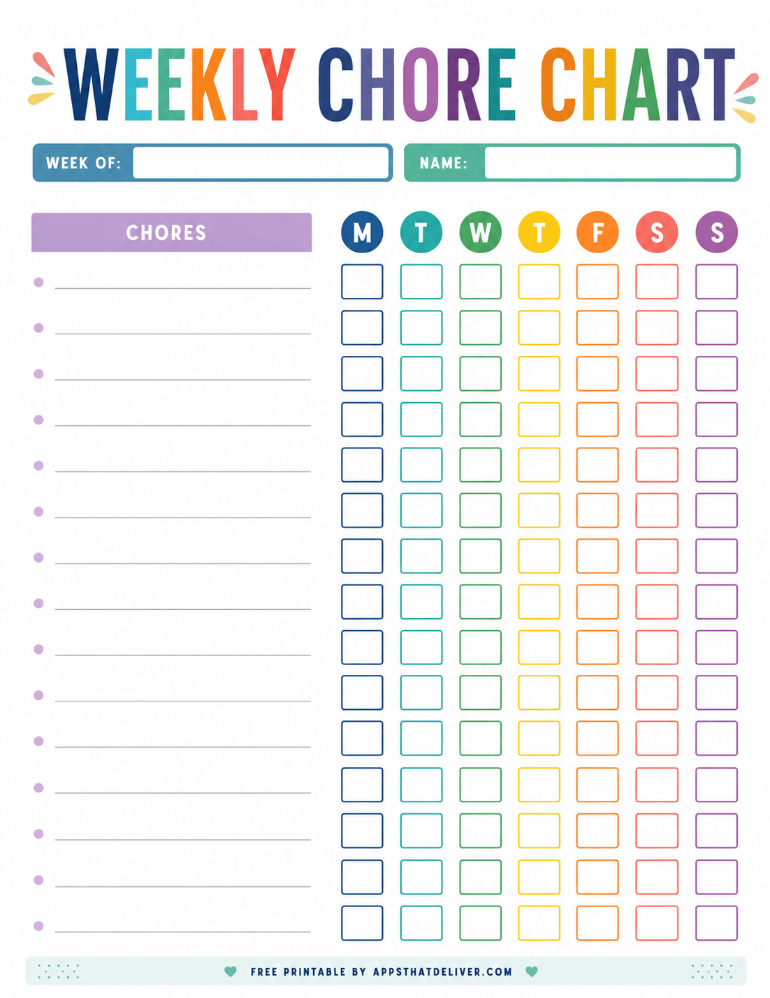 13 Free Printable Chore Chart PDFs