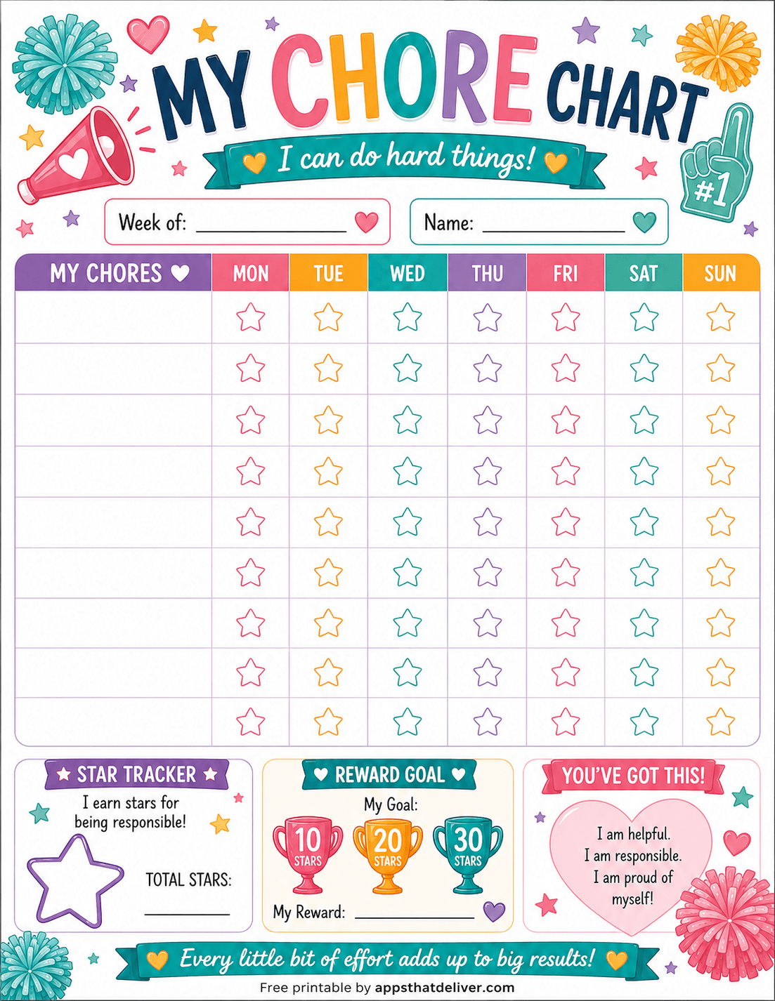13 Free Printable Chore Chart PDFs