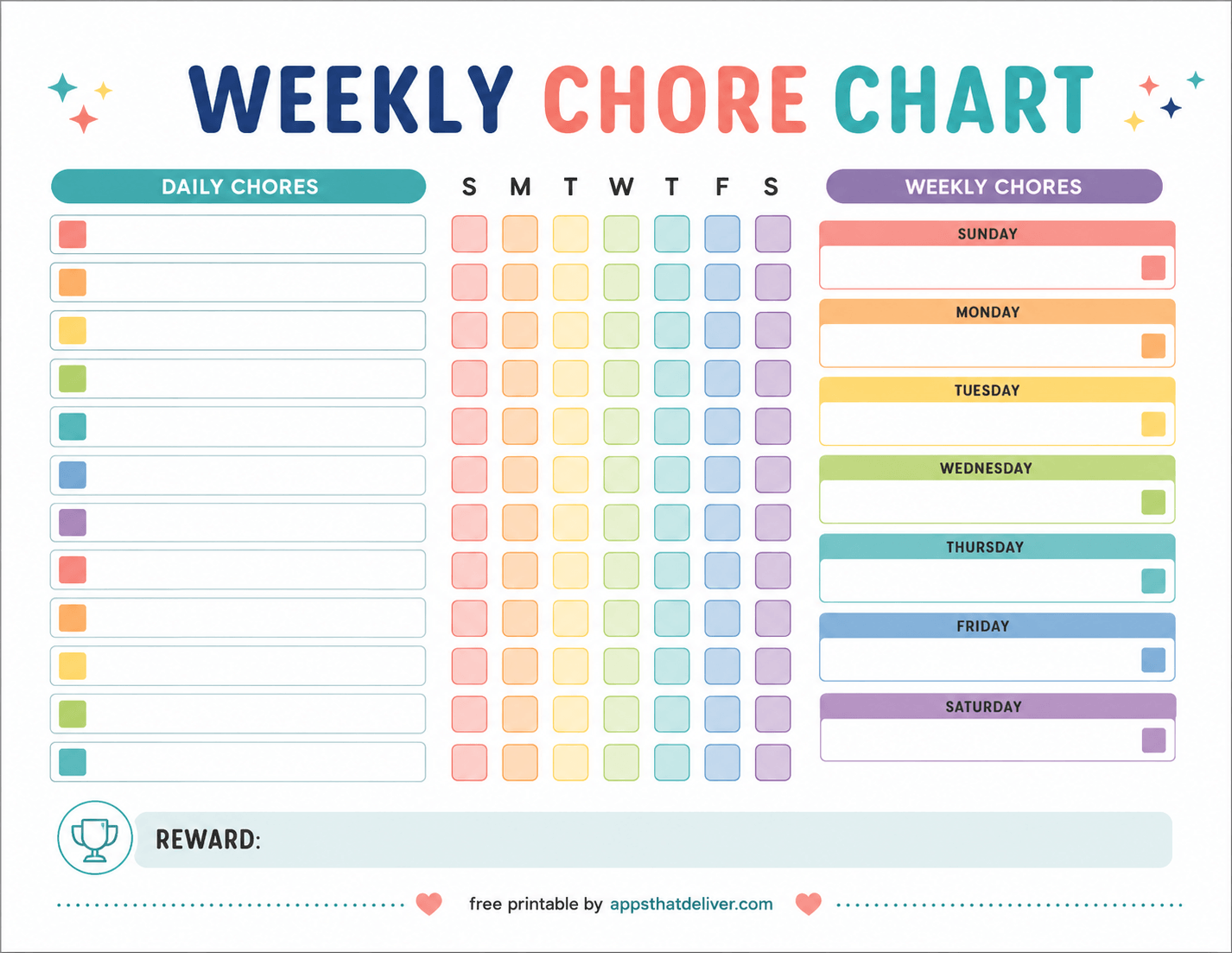 13 Free Printable Chore Chart PDFs