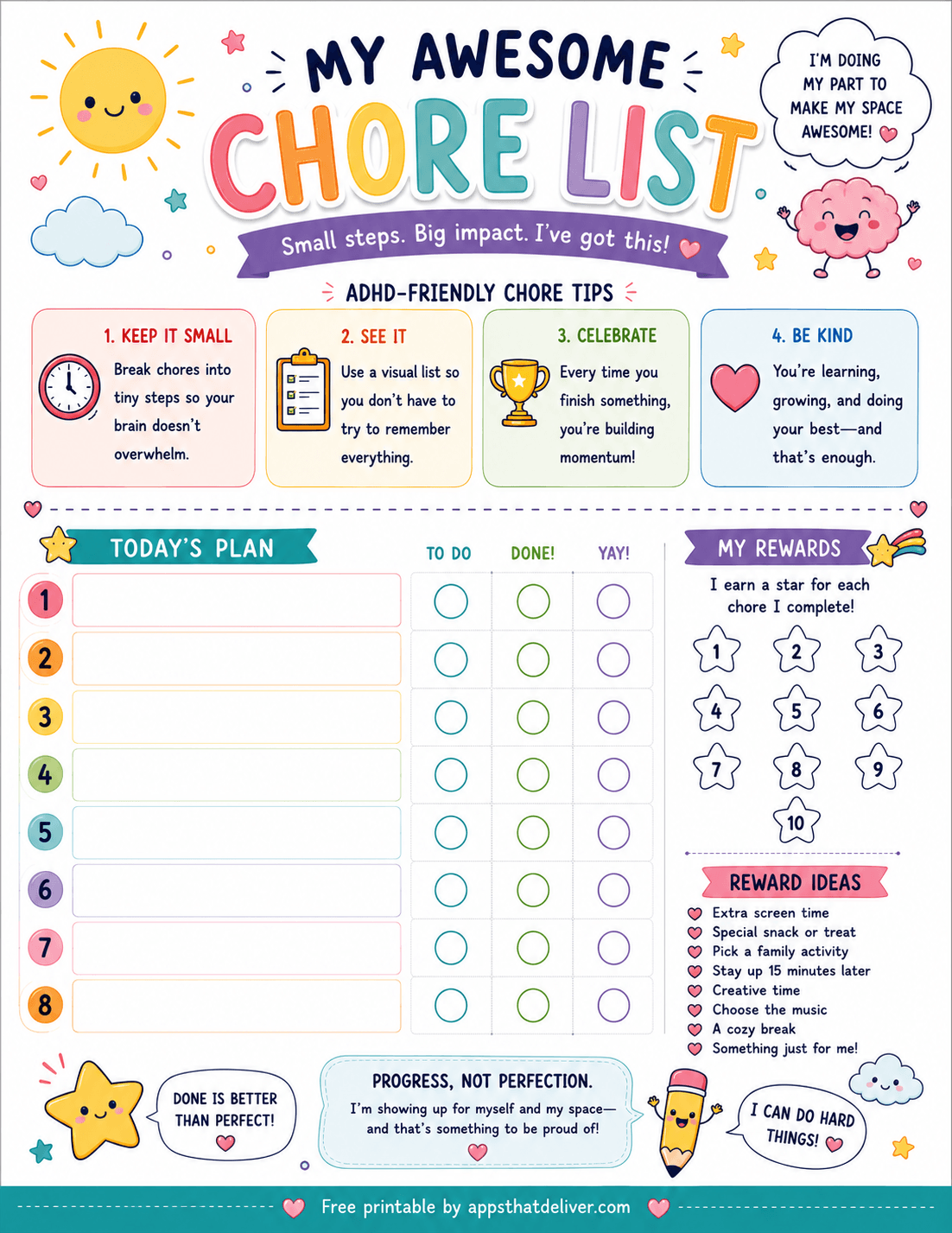 13 Free Printable Chore Chart PDFs