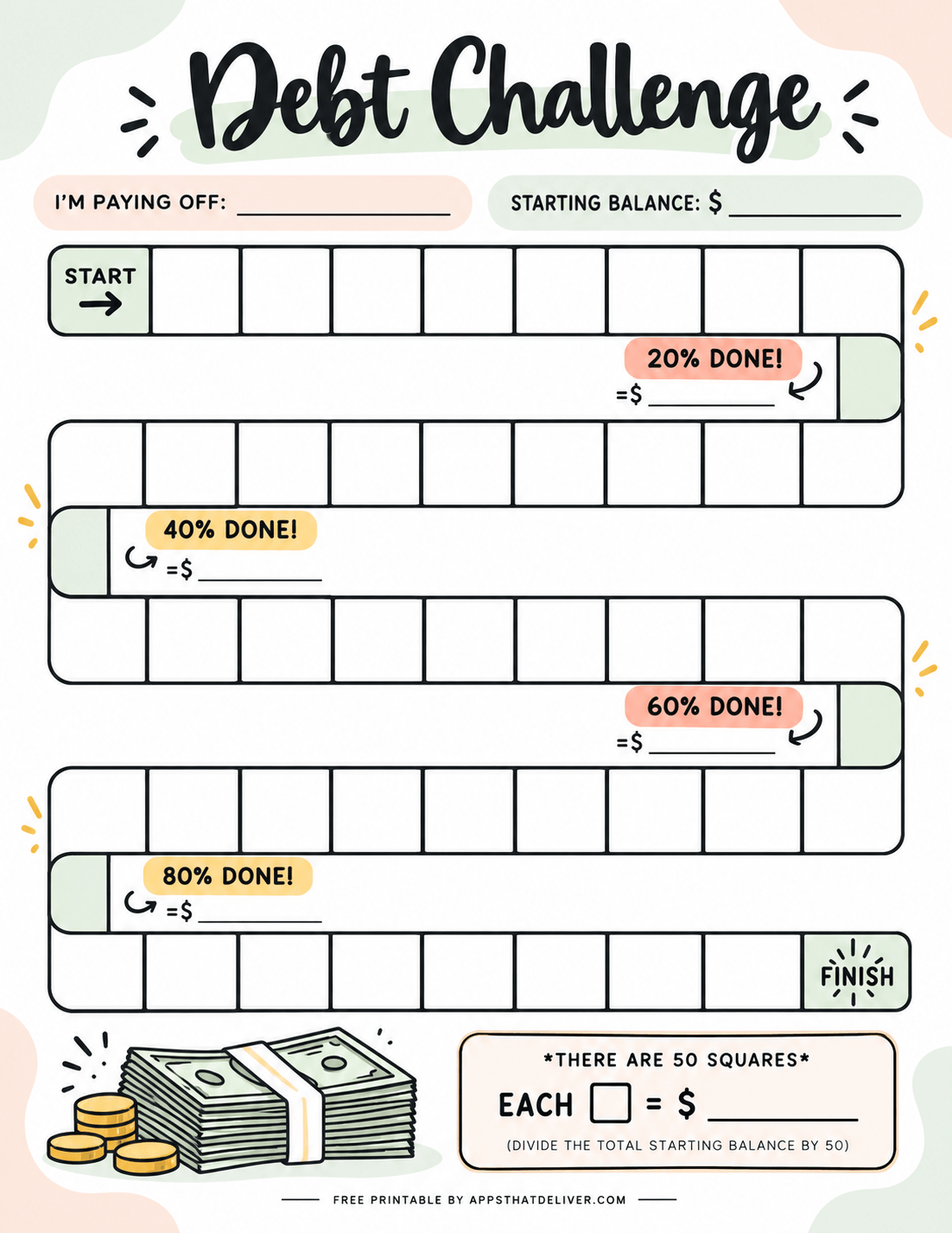 11 Free Debt Payoff Printables-1