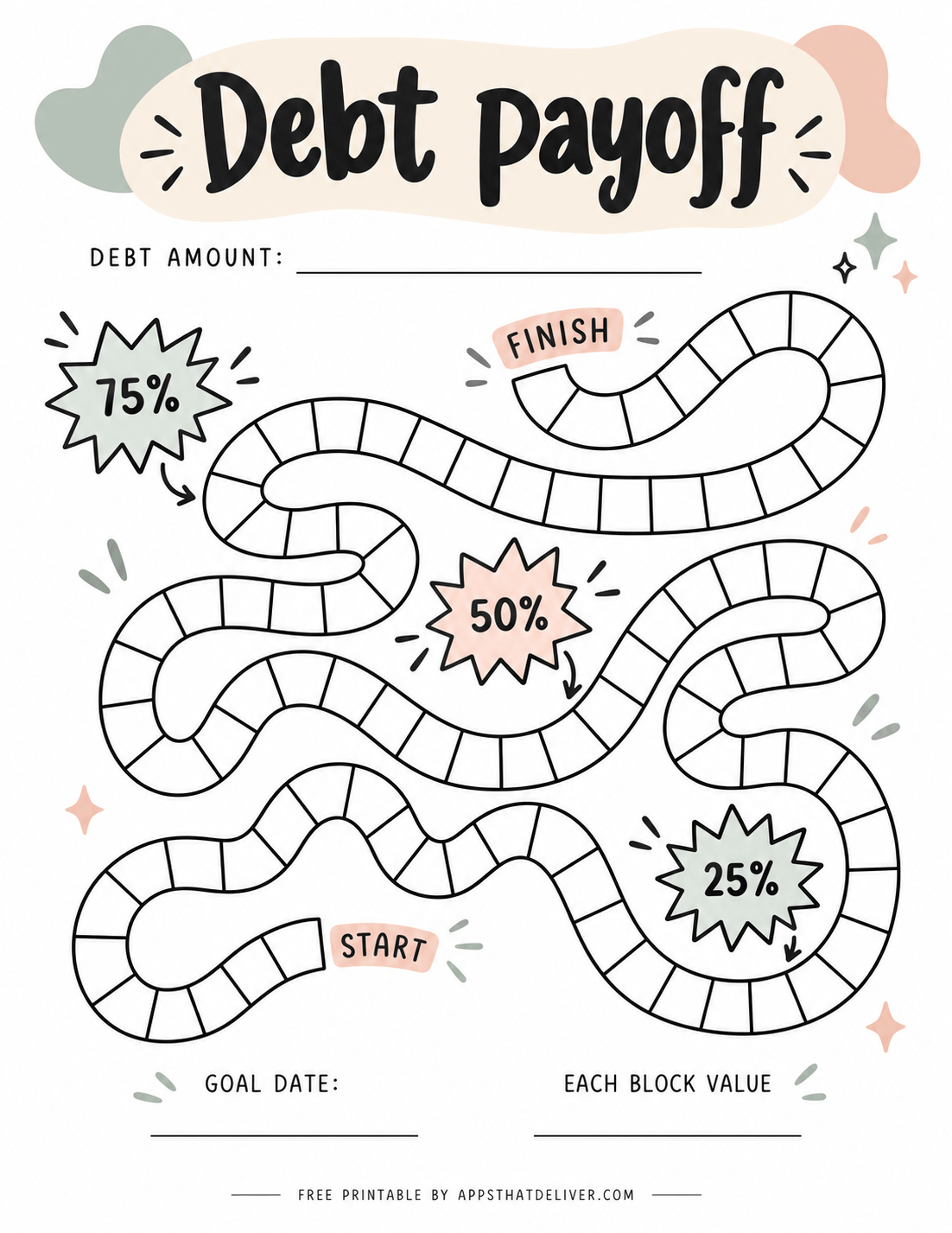 11 Free Debt Payoff Printables-1