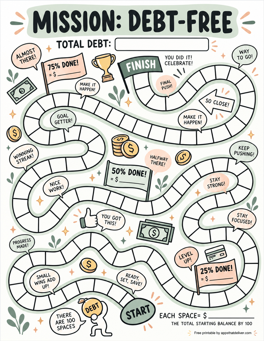 11 Free Debt Payoff Printables-1