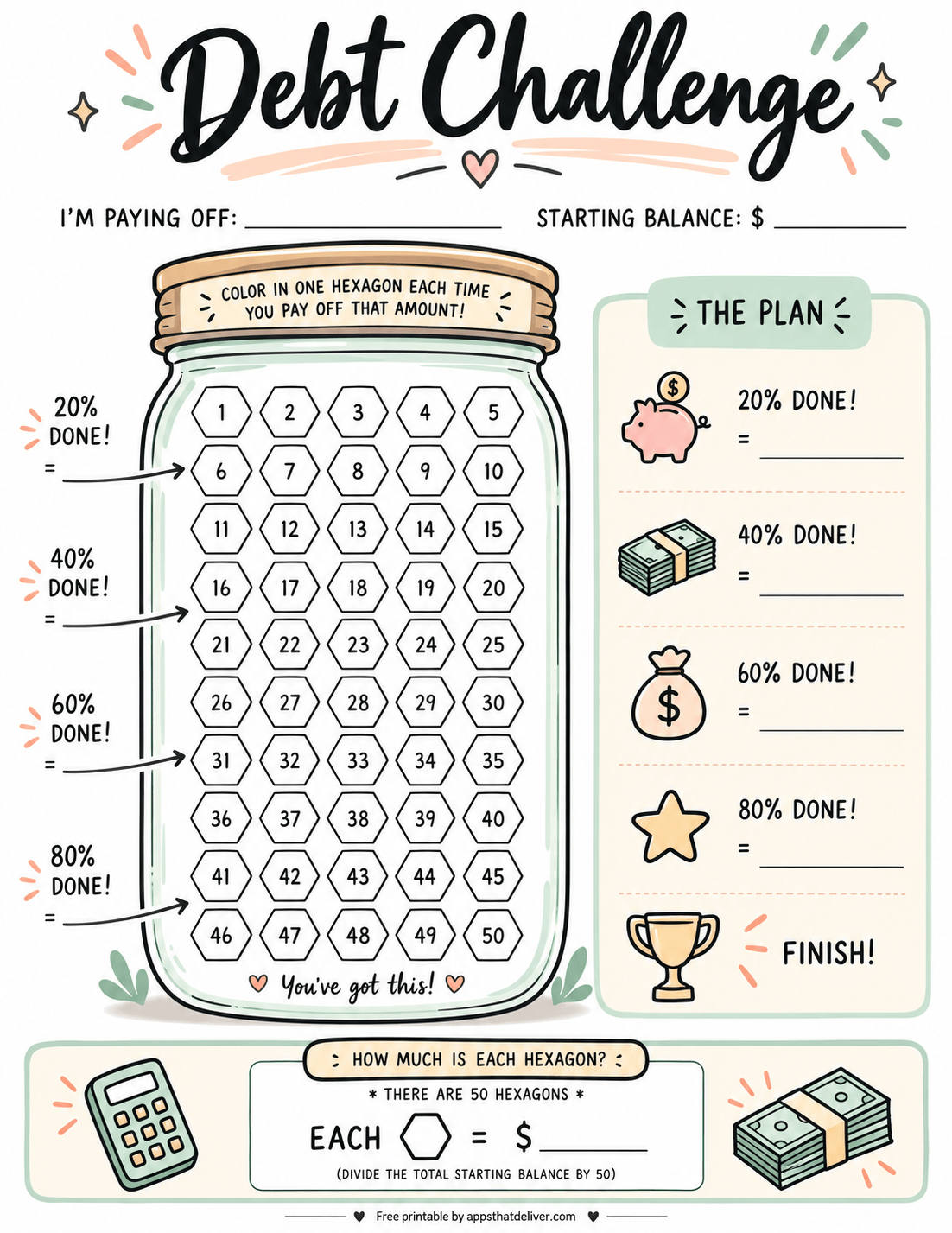 11 Free Debt Payoff Printables-1