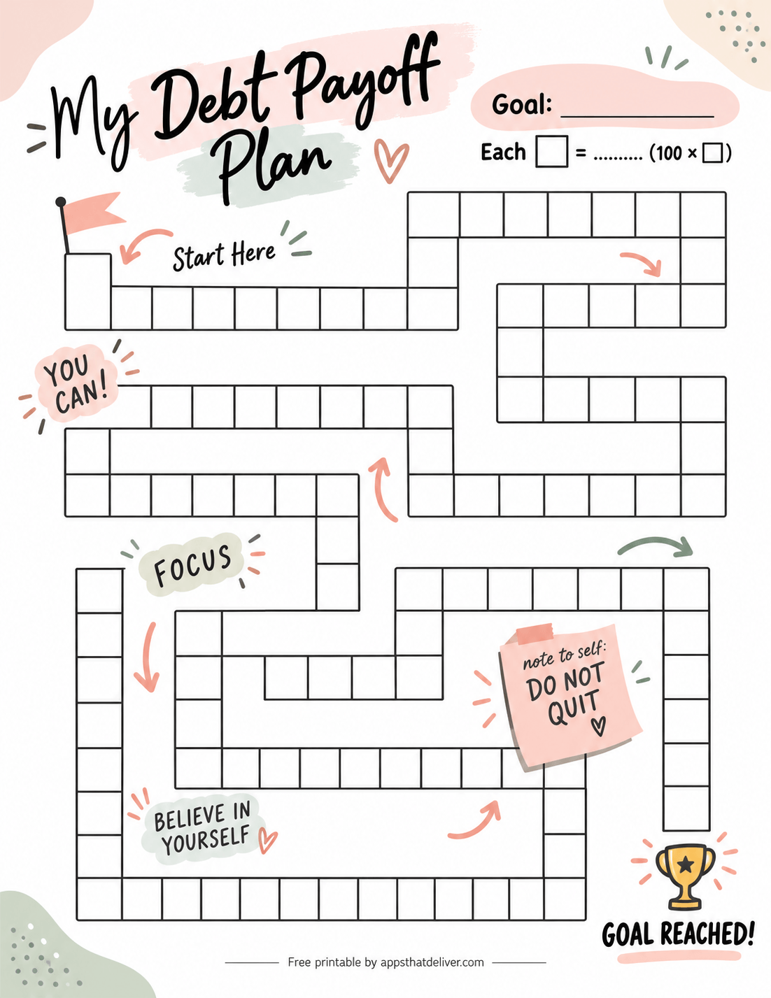 11 Free Debt Payoff Printables-1
