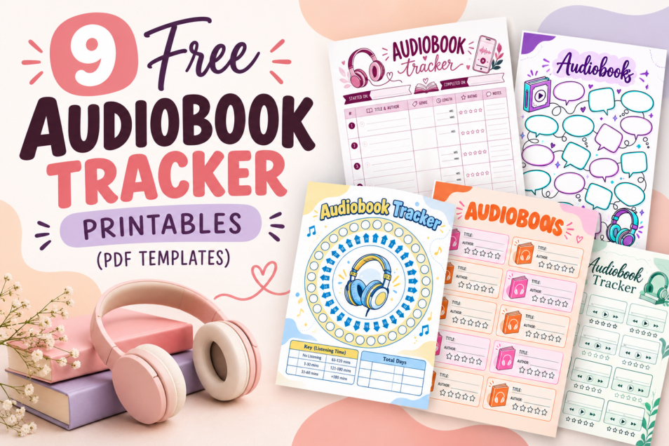 9 Free Audiobook Tracker Printables (PDF Templates)