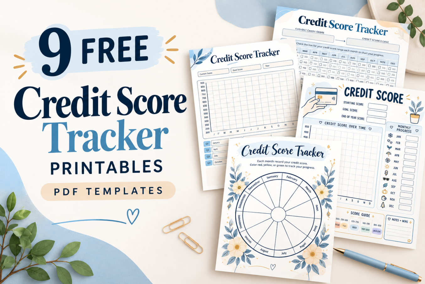 9 Free Credit Score Tracker Printables (PDF Templates)