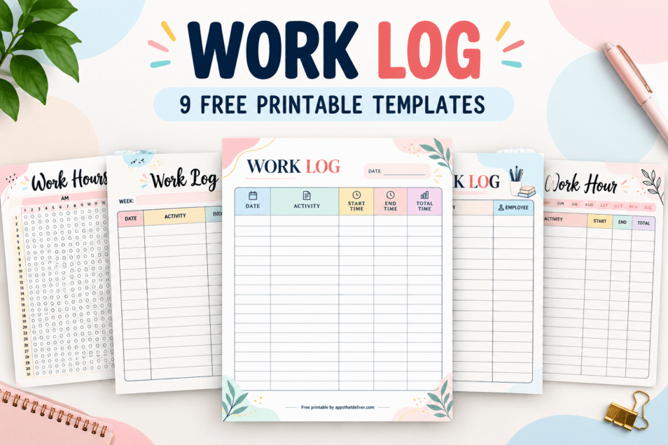 9 Free Printable Work Log Templates (PDF Download)